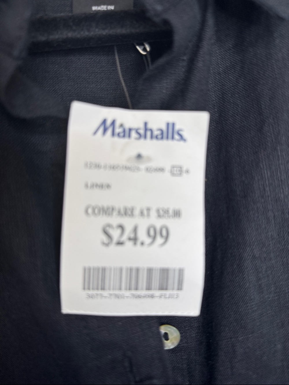 Tahari Black Short Sleeve 100% Linen Shirt Dress. Brand New with tags. Sz S - Picture 8 of 10